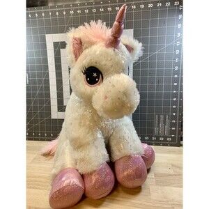 Unicorn Plush - Large White Unicorn Stuffed Animal - Valentines